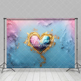 Aperturee - Aperturee Colorful Oil Painted Art Valentines Heart Backdrop
